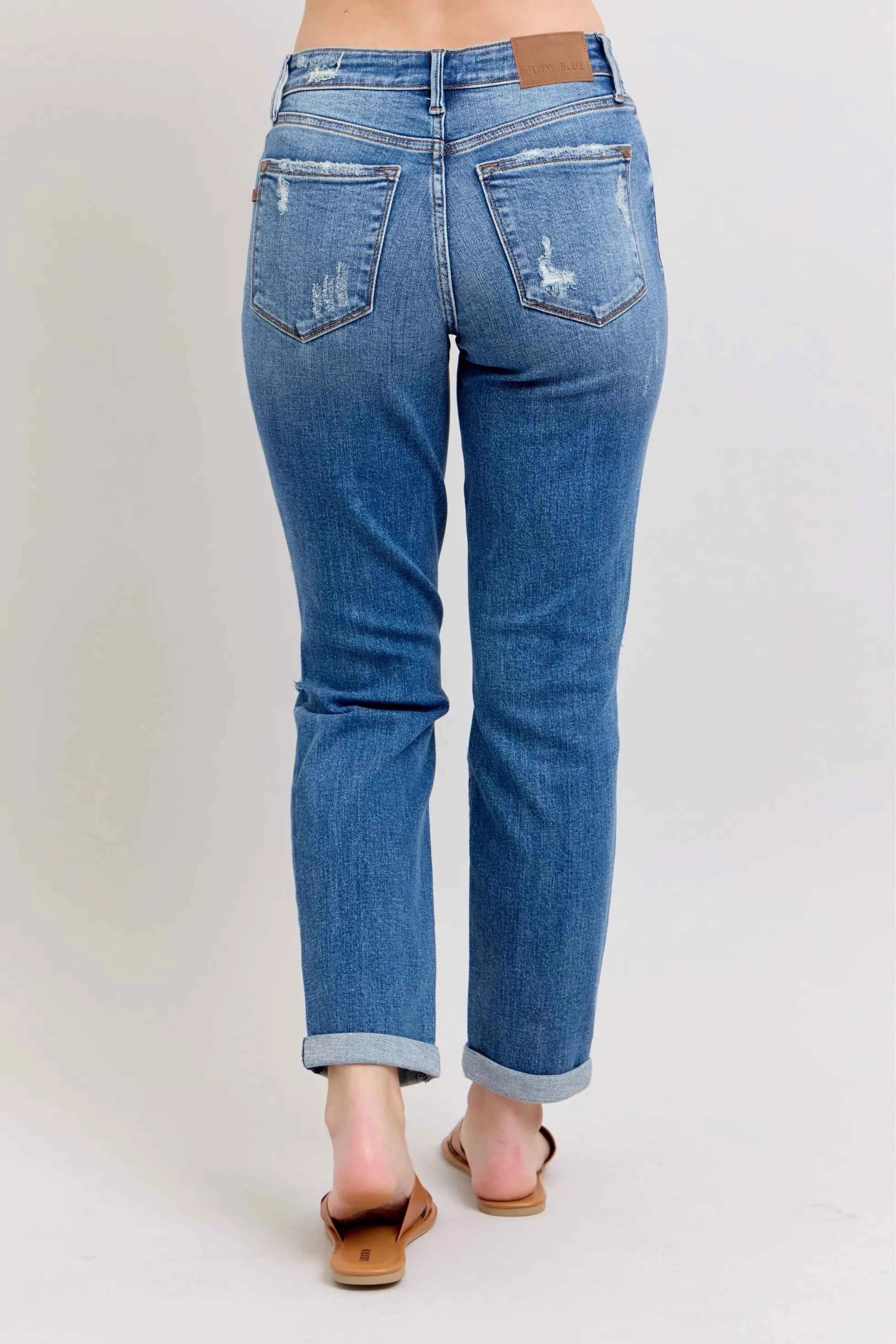 Judy Blue Full Size Mr Vintage Wash Boyfriend Fit W/ Destroy Jeans Plue Size bed0b9823af84debbc69f3a5e9108730-Max-Origin