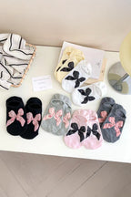 Pink Bow Print Boat Socks bed3baedc5e7a5cb