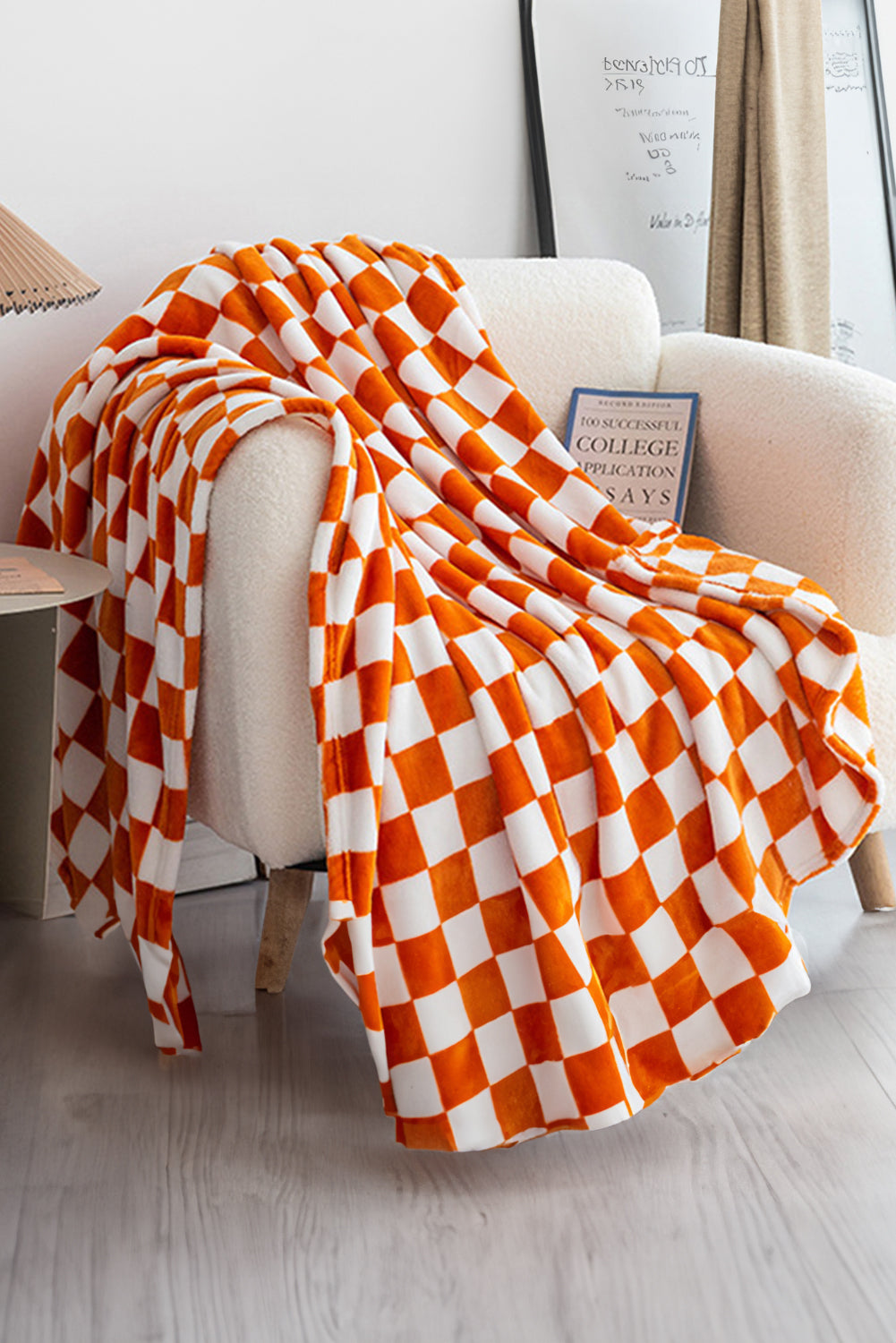 Navy Blue Checkerboard Printed Soft Throw Blanket 120*200cm bed5710dfa39da6b