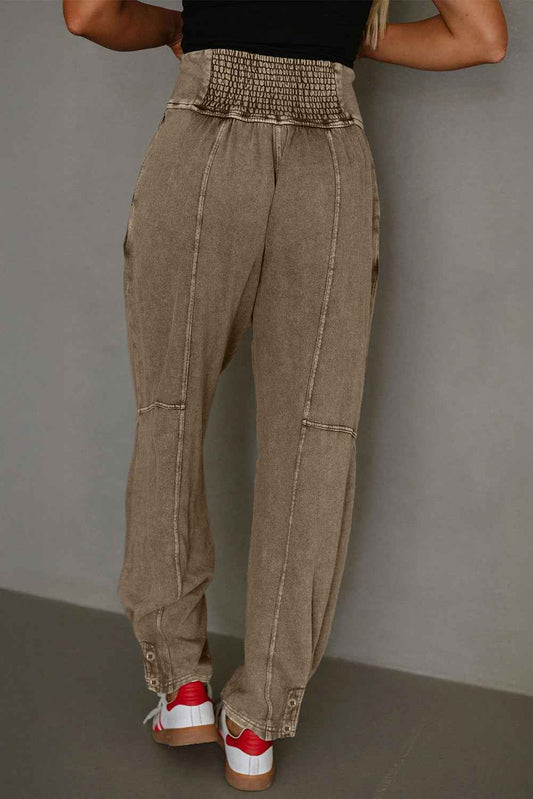 Elmwood Mineral Wash Jogger Style High Waist Pants bee08513506d8962