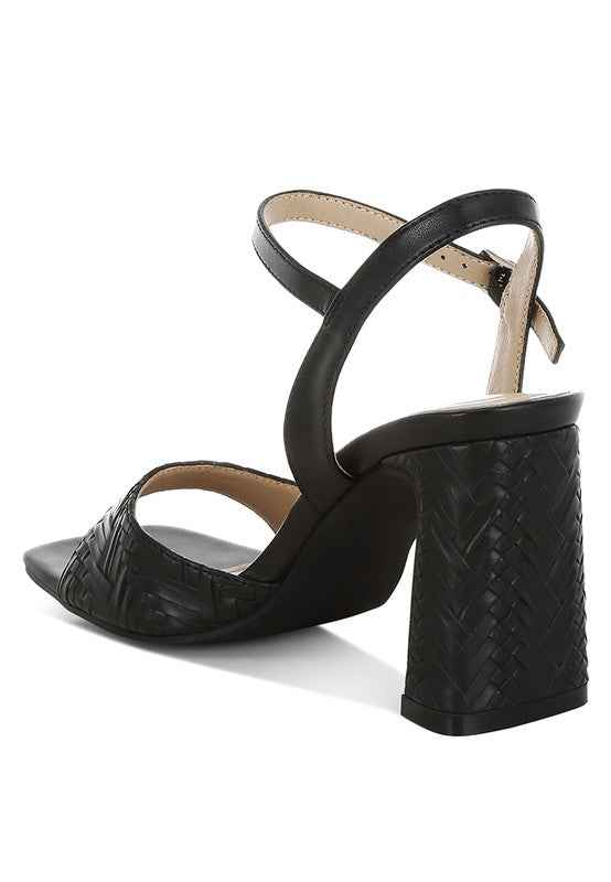 Elana Textured Faux Leather Heels befcad1f-210d-4931-bed1-c00e8e60da98