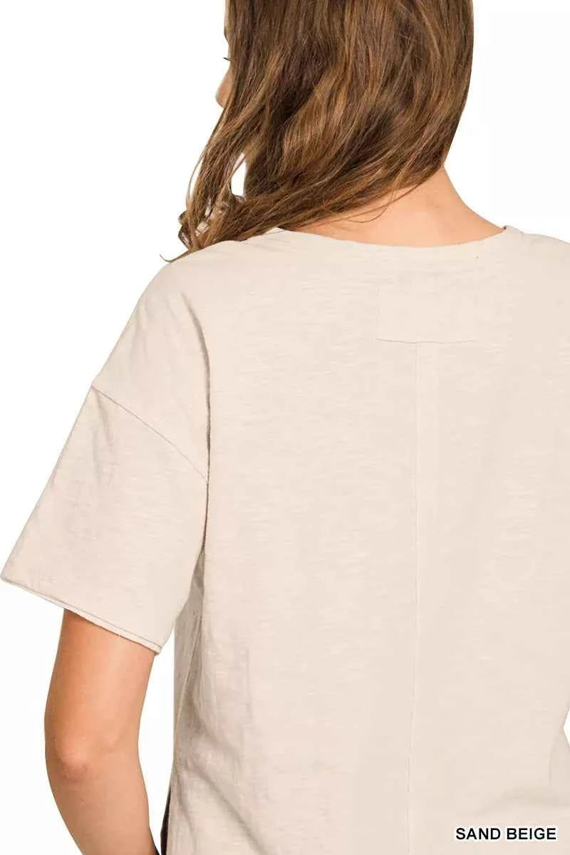 Zenana Cotton Slub Short Sleeve Tee bf040cd33ae14999a02b1ae974e4c61f-Max-Origin