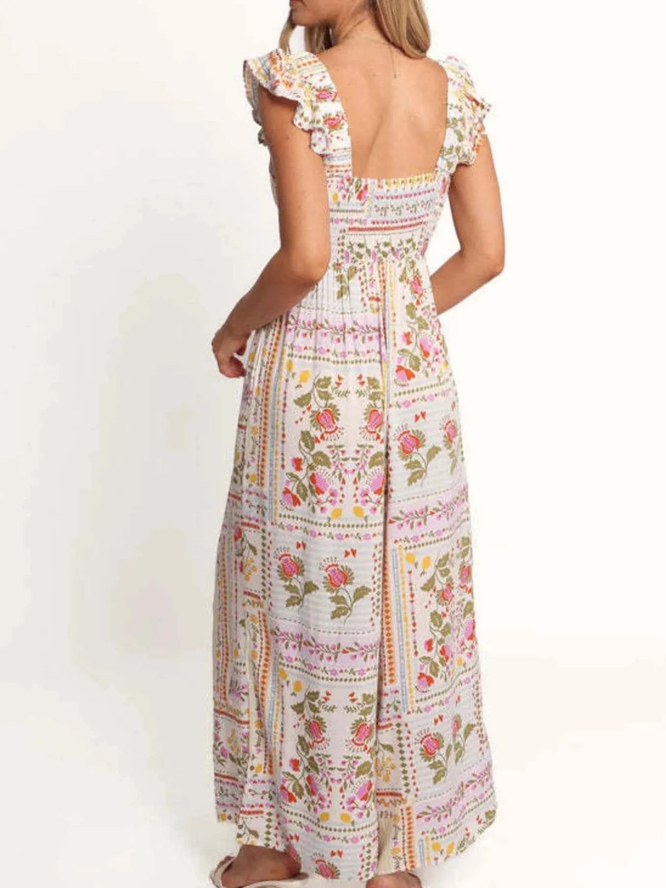 Floral Print Ruffle Strap Jumpsuit bf26ae34-3db4-41d6-8f92-6e21656d6040-Max-Origin