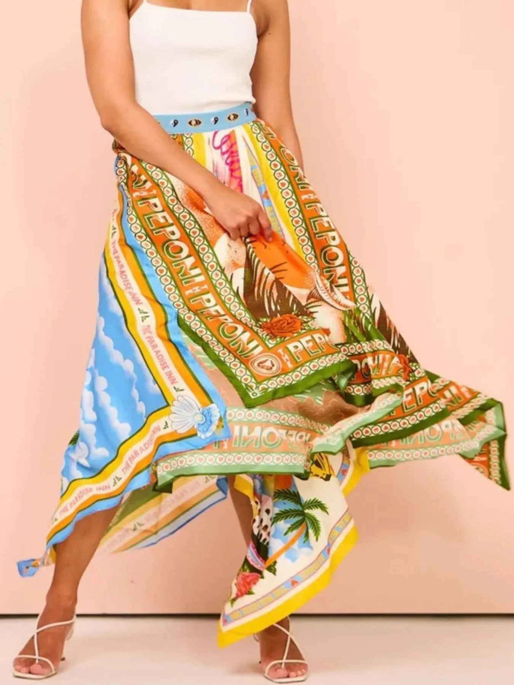 Printed Asymmetrical Hem Maxi Skirt bf42ed7c-f914-4ebe-9cf6-f16b6b1e6318-Max-Origin