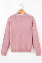 White Sweet Bow Long Sleeve Knit Sweater bf496271da6658cd