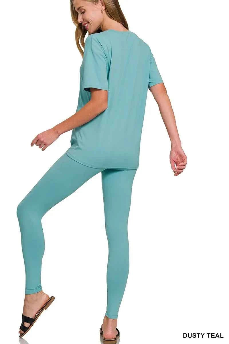 Zenana Brushed Dty Microfiber Short Sleeve Top and Pants Loungewear Set bf4c0f0e88af4f0f87cd16fb1f301f03-Max-Origin