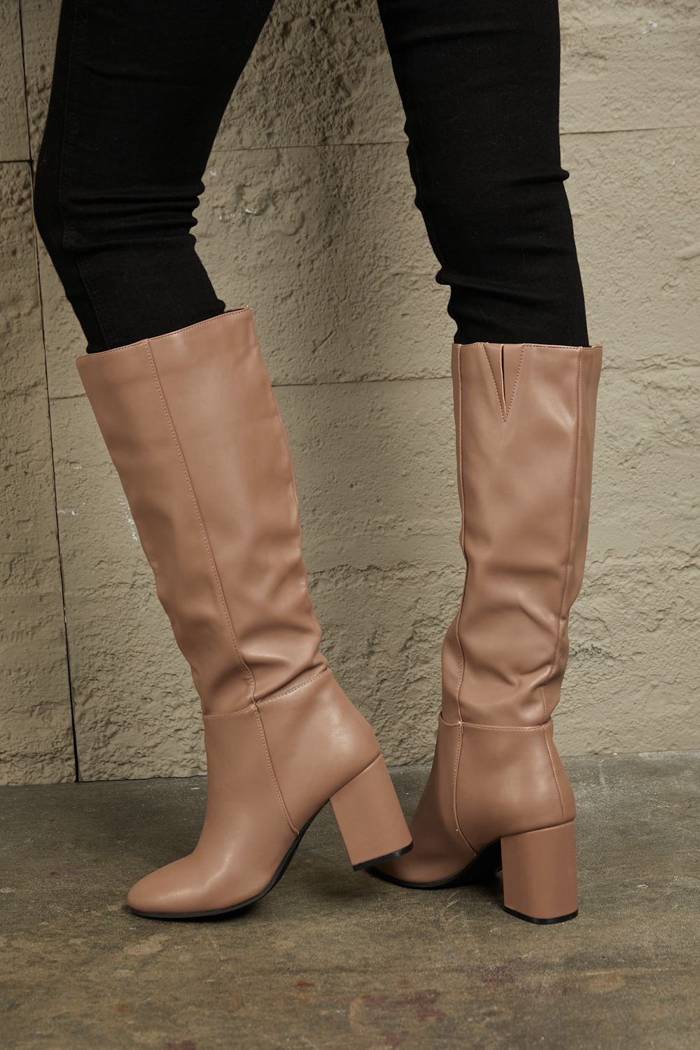 East Lion Corp Block Heel Knee High Boots bf995579efd84478ae697f8c4bc818b8-Max