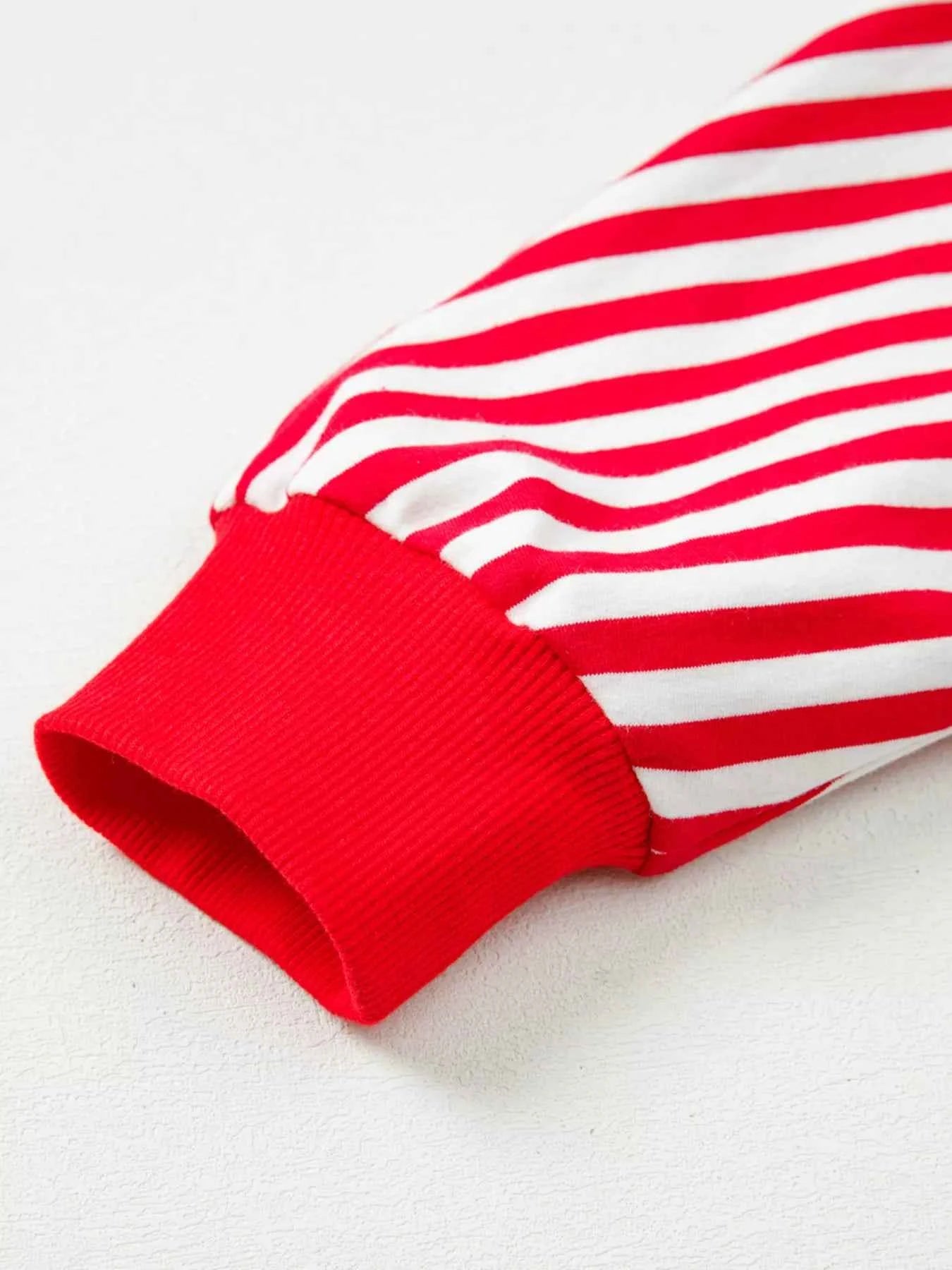 Stripe Exposed Seam Drop Shoulder Casual Top bf9c327405aa4c4384ae1ee4e039e89b-Max-Origin