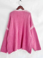 Contrast Trim Open Front Cardigan bfa90879-6484-4a90-9b2a-5df49f8bde38-Max-Origin