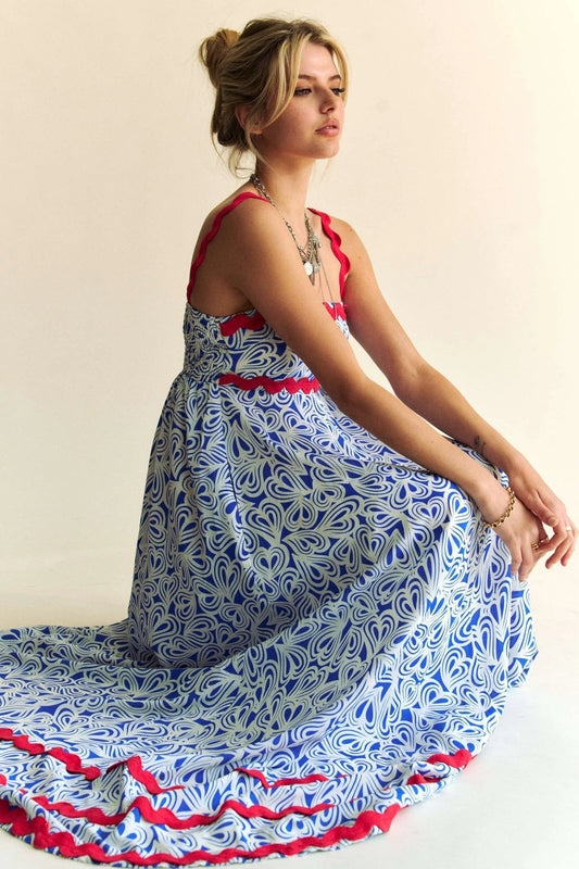 Geo 2 Tone Printed Wavi Trim Tiered Maxi Dress bfb95d32fc2949c59d7e955af7700067-Max-Origin