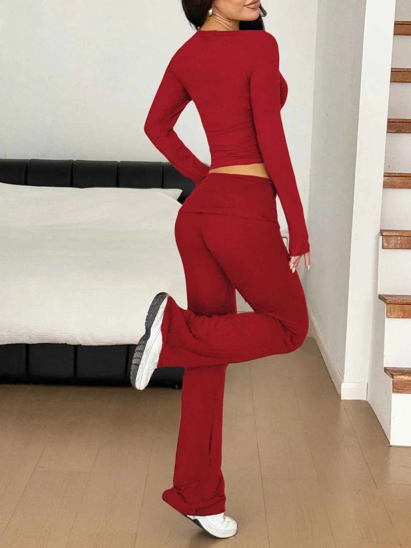 Long Sleeve Crop Top and Bootcut Pants Set bfbb8c92-b755-40a9-93e1-b6ef7dd9b324-Max-Origin