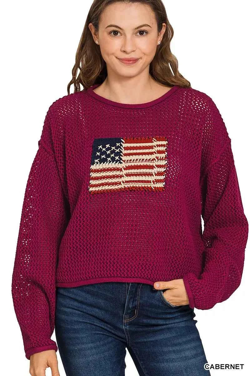 Zenana American Flag Crew Neck Sweater bfc5d82b0bf54368a2c13ec911bfb1e2-Max-Origin