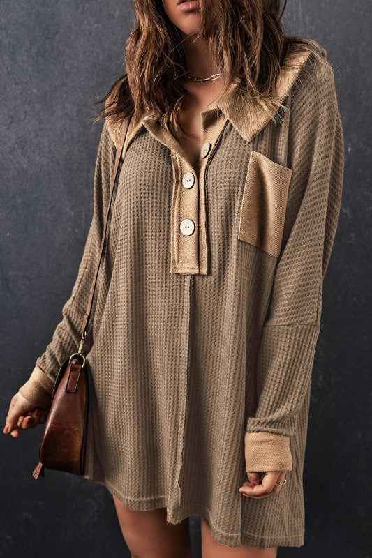 Bianca Waffle Knit Long Sleeve Top bfd9f7c1-78a0-47ec-bd64-58cc6ff4dd74