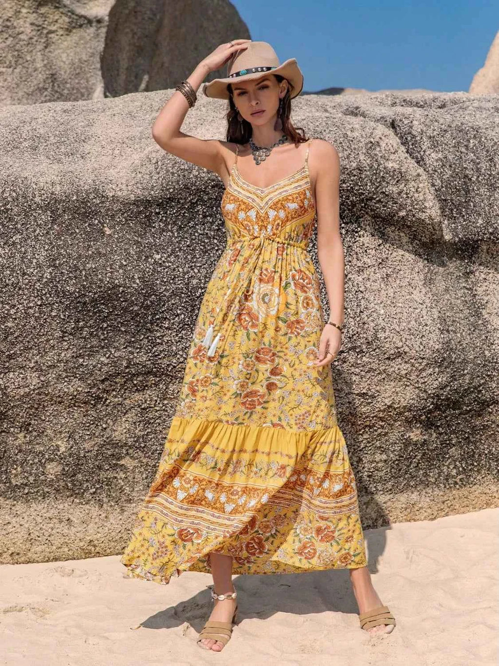 Tassel Printed Tiered Cami Dress c010ef10-a483-4cb0-a87a-e3cc1ec777d0-Max-Origin