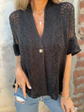 Full Size One Button Openwork Cardigan Plus Size Black c01c3aa9ff534292b57cf85b27b71d34-Max-Origin