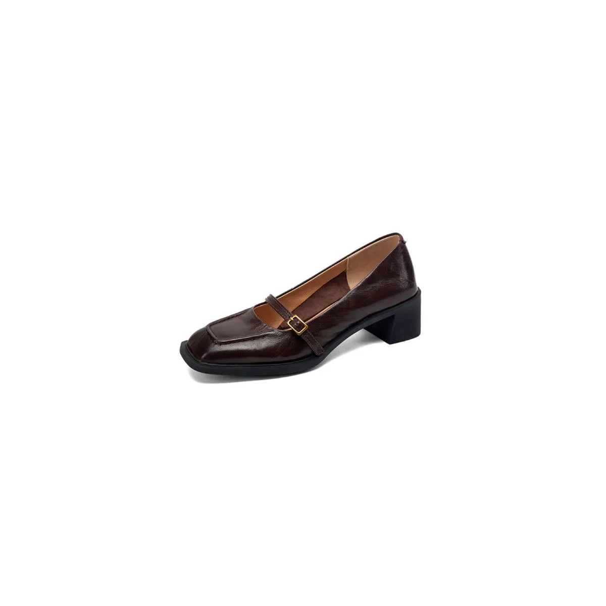 Square Toe Block Heels Pumps Brown c0273854-04ed-4be3-8a79-0410867ade0f-Max-Origin
