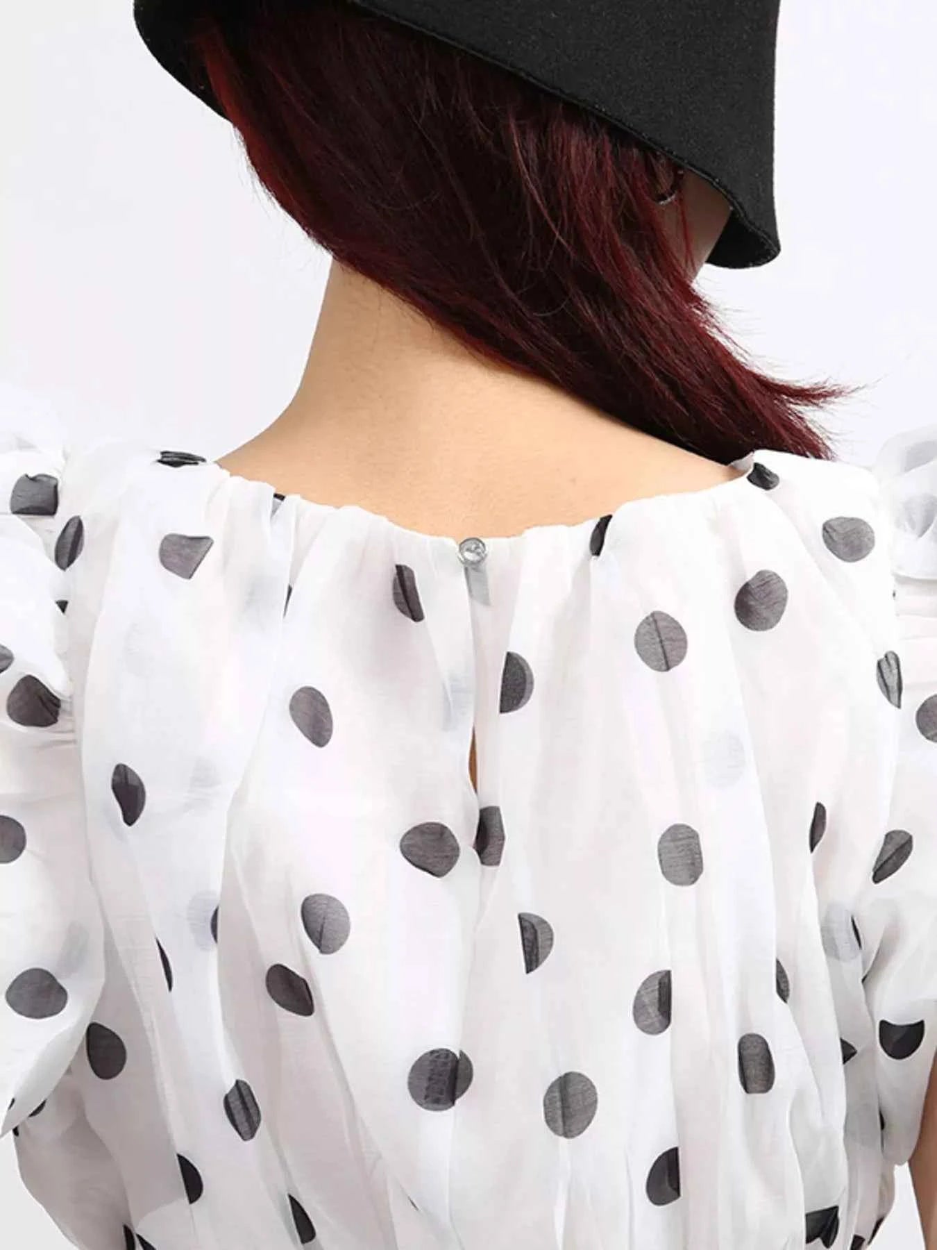 Polka Dot Puff Sleeve Top and Skirt Set c033f8cf-b9bb-412f-8d76-095b8af98b49-Max-Origin