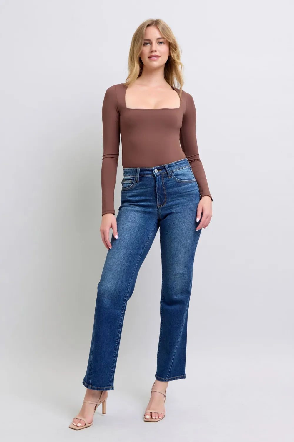 Judy Blue Full Size Side Seam Detail Straight Jeans with Pockets c04babb9-e143-48d1-b3fd-f0a2a39a477c-Max