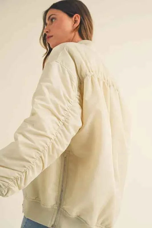 MABLE Back Ruched Utiltiy Bomber Jacket c0549f942e564c07bda4547861d72d18-Max-Origin
