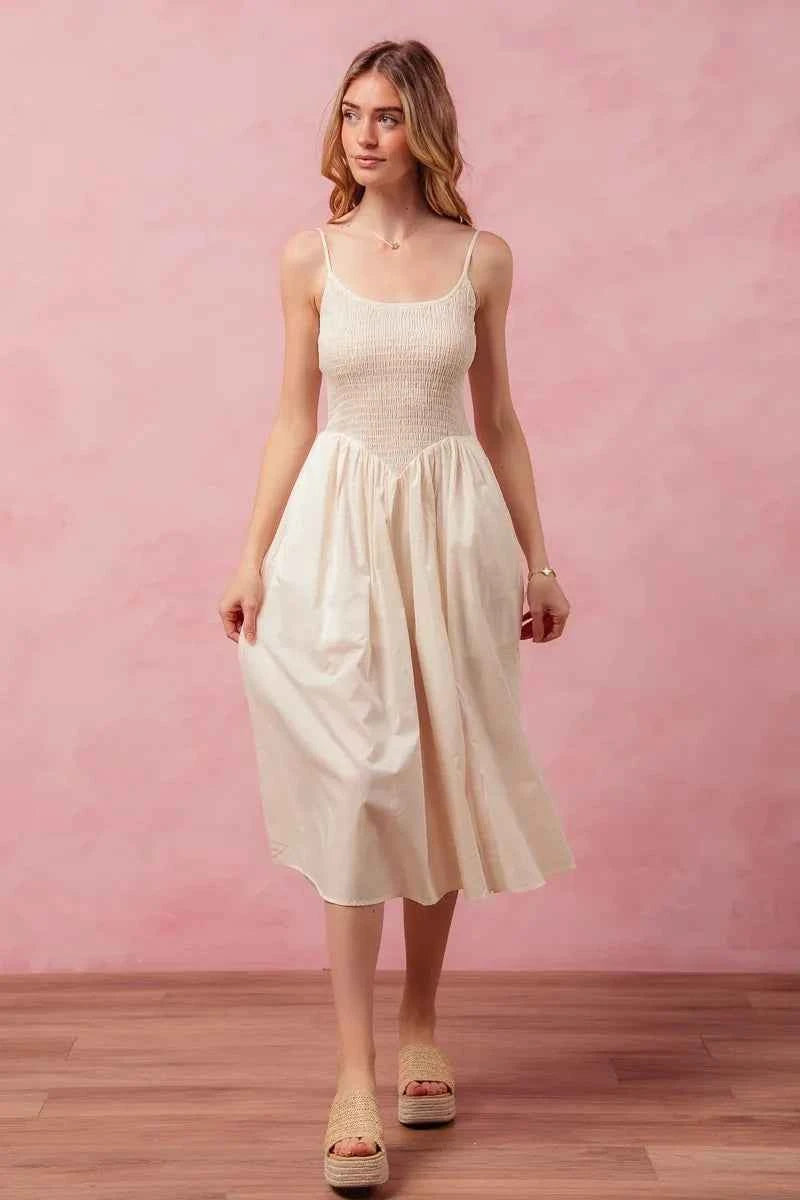 SO ME Smocked Sleeveless Casual Everyday Dress With Slit c05943aa2fb24135ada8325ac4a9db6d-Max-Origin