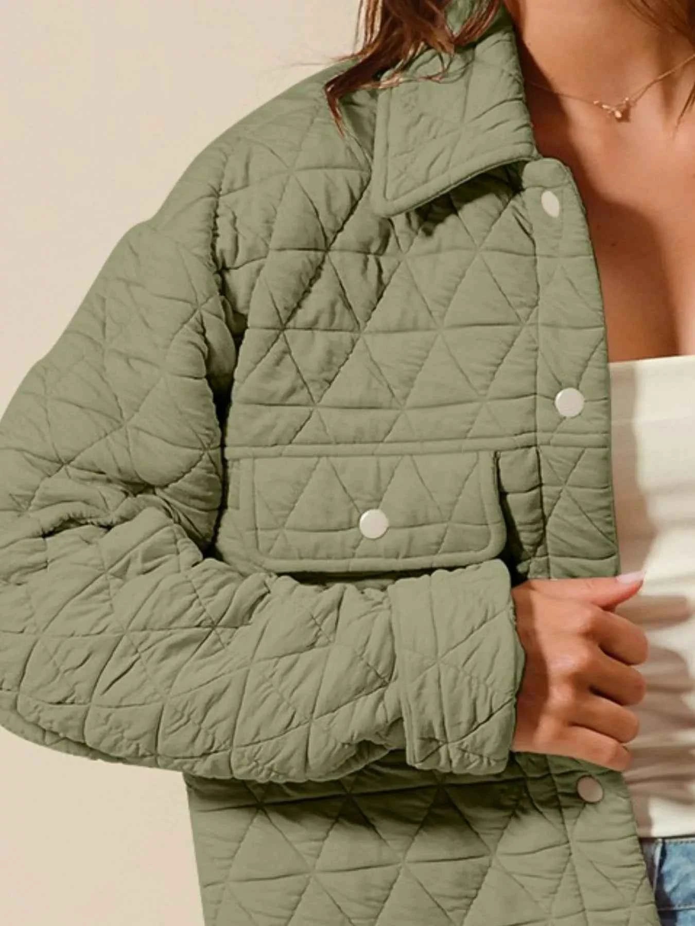 SO ME Triangle Quilting Stitch Button Up Knit Jacket c0604110-f3fb-4529-ad01-4bed21855c6d-Max-Origin