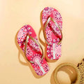 Printed Summer Toe Post Slippers Red c06279af-7519-46a7-99c1-e8b48b64d682-Max-Origin