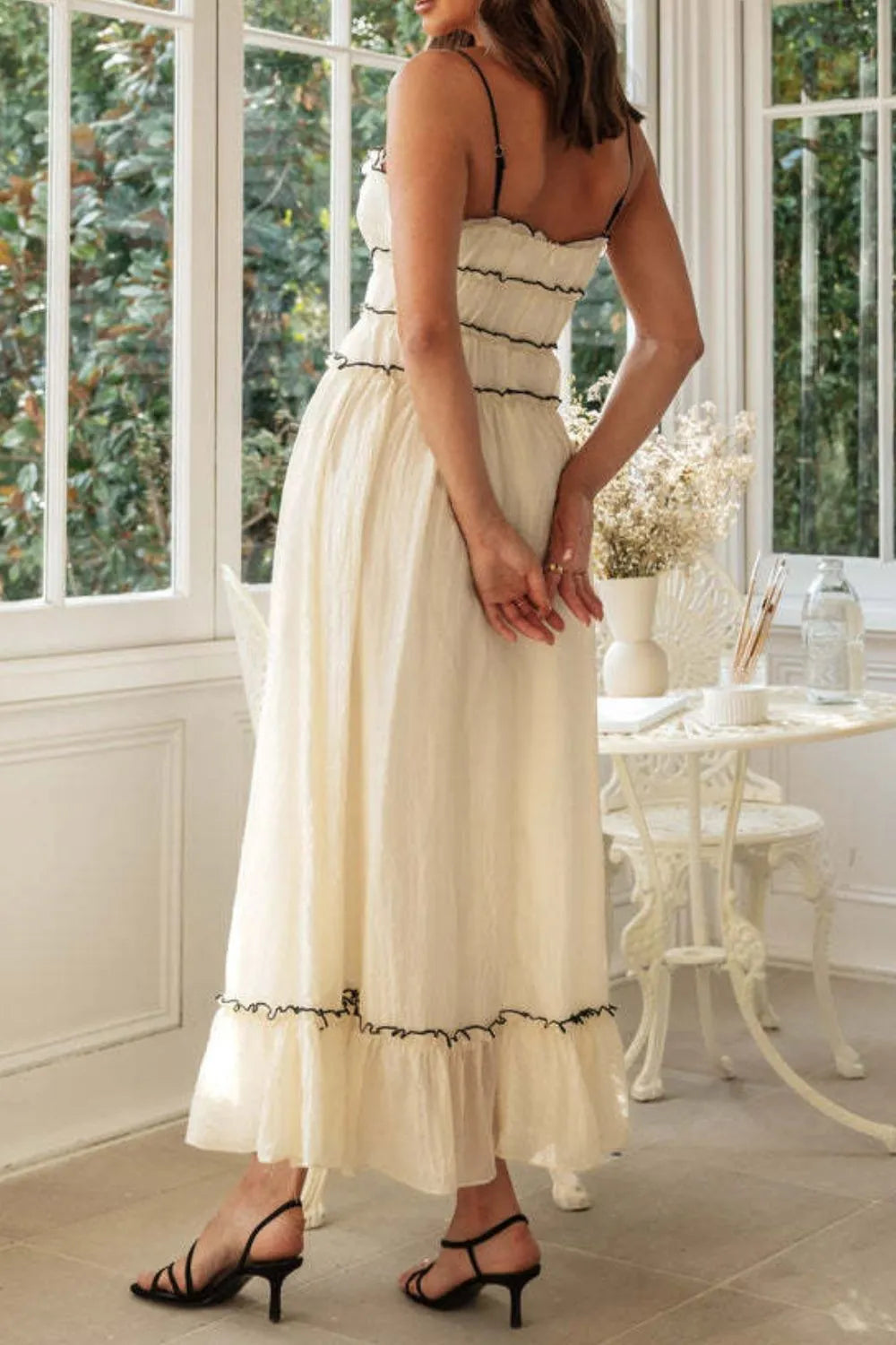 Frill Tied Front Midi Cami Dress c07b481c-a0d8-40a6-a5eb-c084cad34eef-Max-Origin