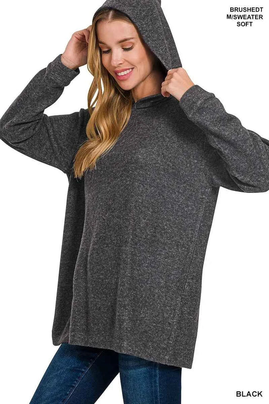 Zenana Hooded Brushed Melange Hacci Sweater c0829f16-b629-475b-b194-79c6eb780784-Max-Origin