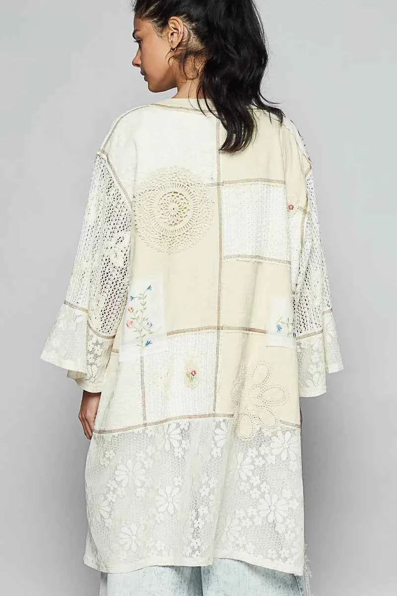 POL Double Gauze and Lace Mix Cardigan with Embroidered Detail c0a782db-f425-4147-8949-1c3d09bd7576-Max-Origin