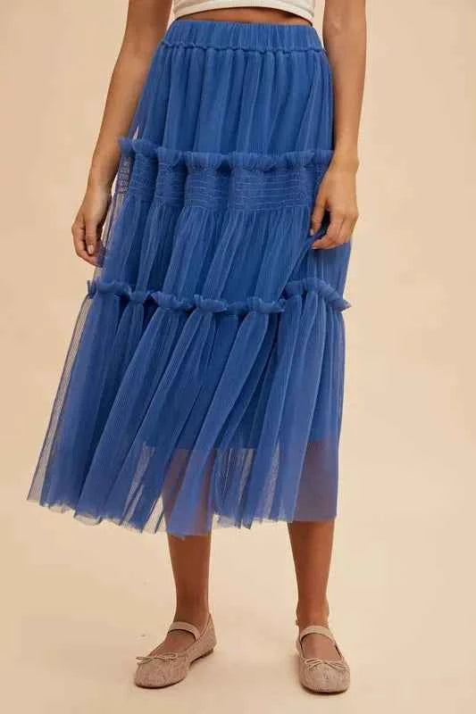 Annie Wear Tulle Tiered Midi Skirt c0b125ae27304bb5a4f12fe72629f2c5-Max-Origin