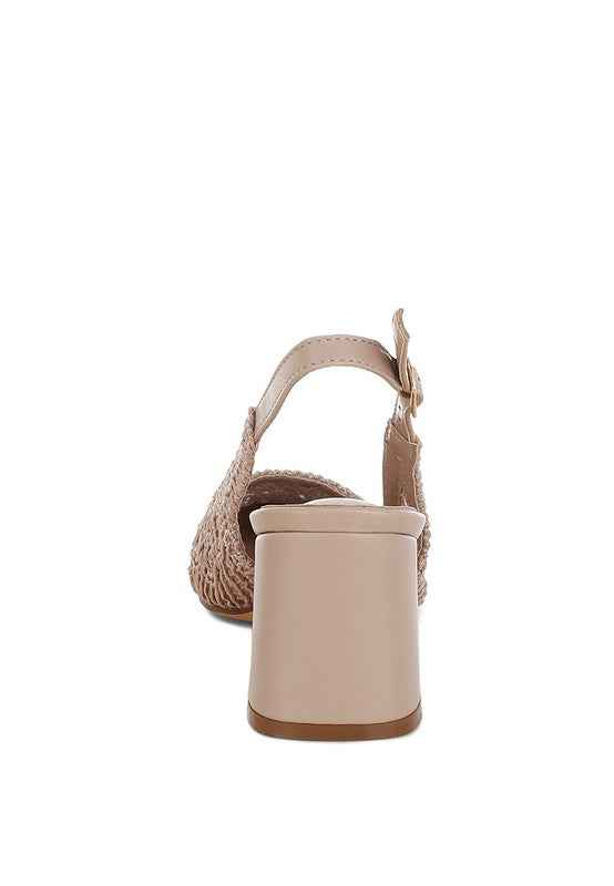 Tolina Woven Design Slingback Sandals c0d8752f-3e0e-411e-9b90-d9d4278cd169