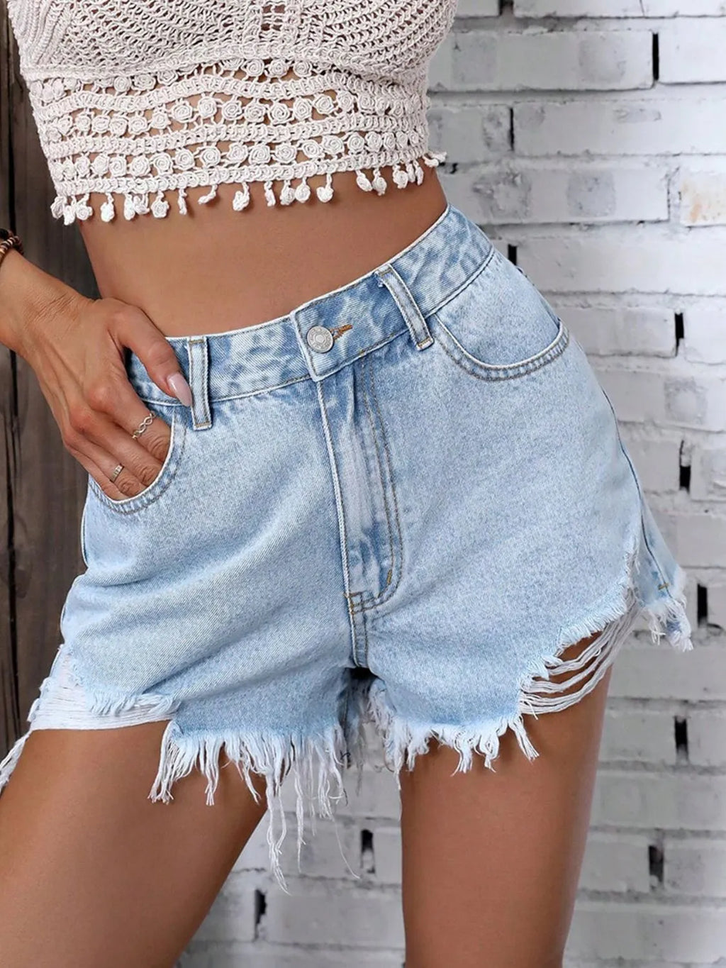Raw Hem Denim Shorts c0e8ead0-03b6-45ad-b535-1532c53f7e5a-Max-Origin