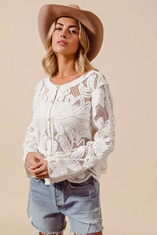 Button Front Floral Pattern Crochet Lace Cardigan c11828c7-3f30-455d-bb62-e2d0c96819b4-Max-Origin