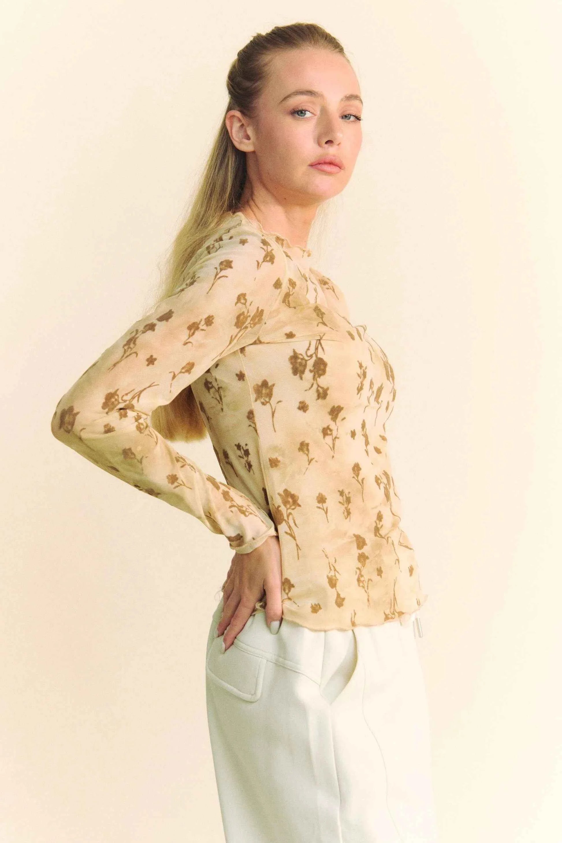 Davi & Dani Floral Mesh Long Sleeve Sheer Layering Top c1199169a3424957b1a4a5f1cf20c4b9-Max-Origin