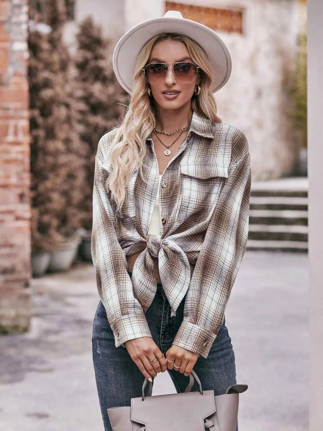 Plaid Button-Down Long Sleeve Shirt c120b0193cb44b9390c44cc954a858b9-Max-Origin