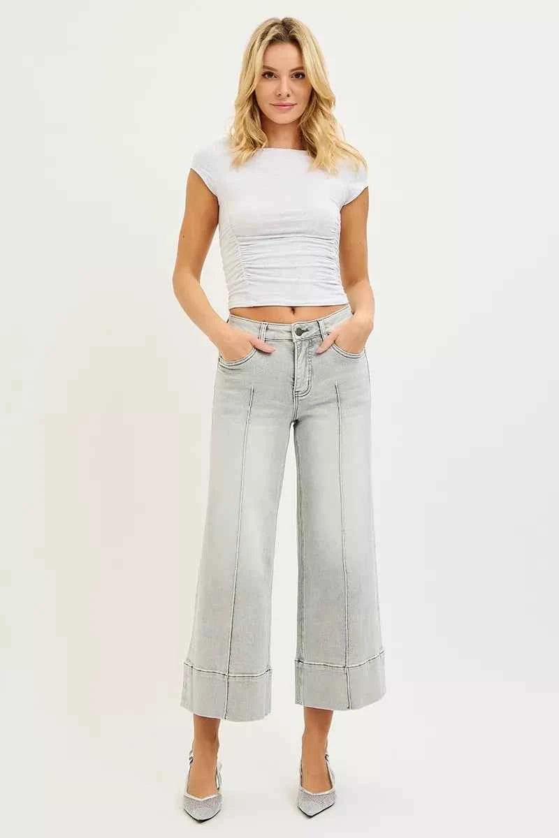 RISEN Tummy Control Mid Rise Crop Wide Pintuck Front Jeans c126c5897ccf4498b19d1355fdb55b60-Max-Origin