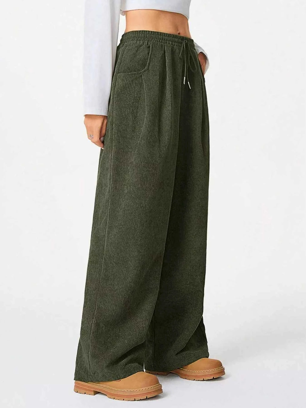 Wide Leg Corduroy Drawstring Pants c1315bae-4eb0-4990-b3fe-6c5997c9e6e2-Max-Origin