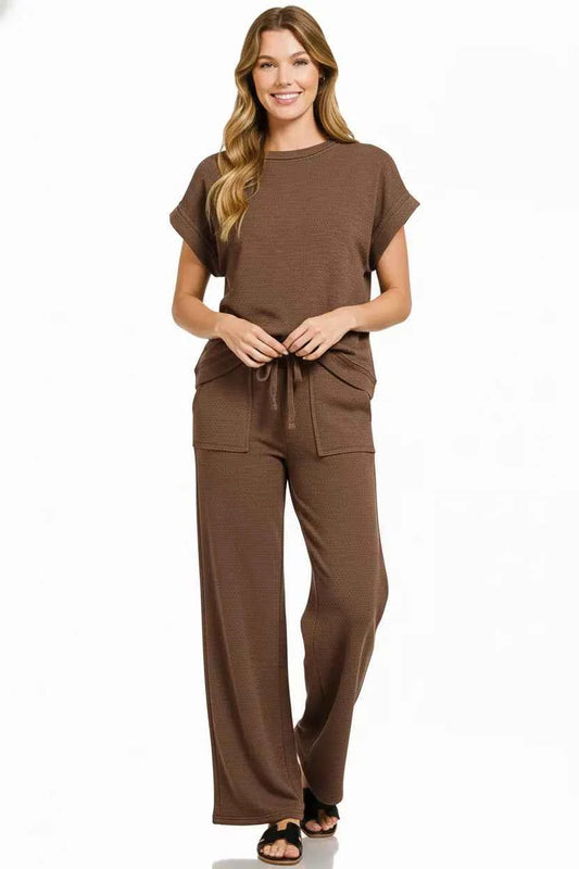 Cotton Slub Short Sleeve Tee and Pants Set c13f2999-7107-41a2-9d83-228a0e48d387-Max-Origin