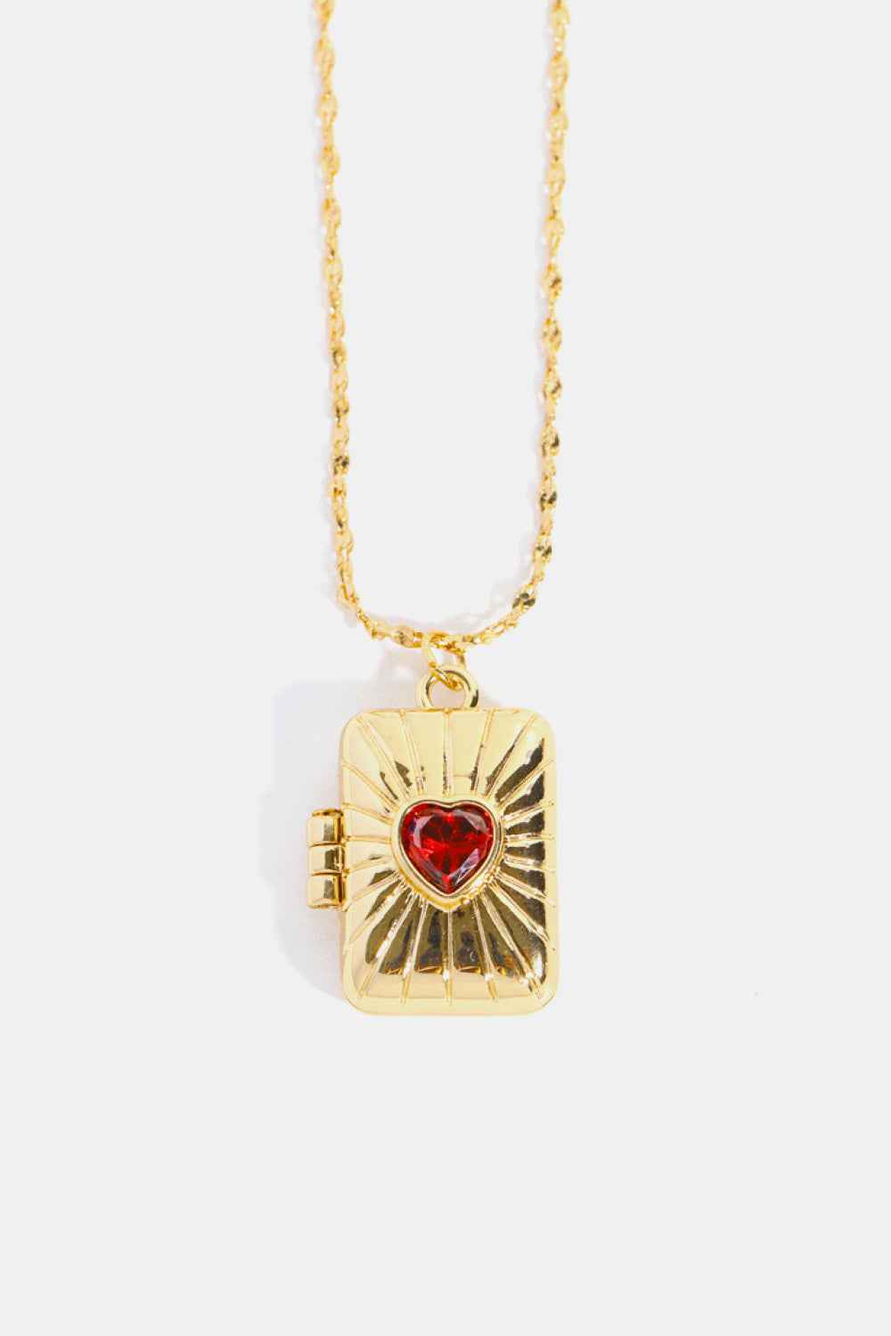 Heart Zircon Box Pendant Copper Necklace c15a41fa9edf4b27bf3039d07999b02a-Max
