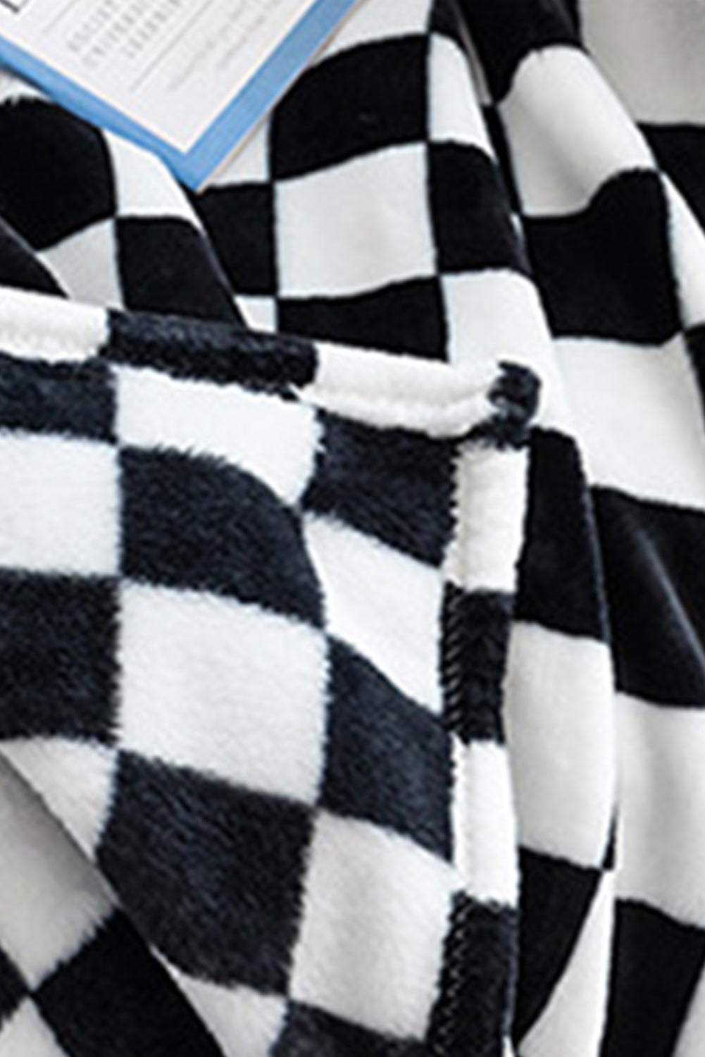 Navy Blue Checkerboard Printed Soft Throw Blanket 120*200cm c15b8aed0063d137