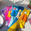 Cartoon Ribbed Knit Crew Socks Pink One Size c15ed1ed-3960-42fa-909c-3eb386f3af59-Max-Origin