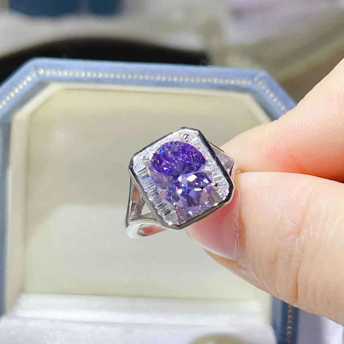 3 Carat Moissanite Square Ring c16b47fe-78d7-449d-8051-e00b8ad1c95d-Max-Origin