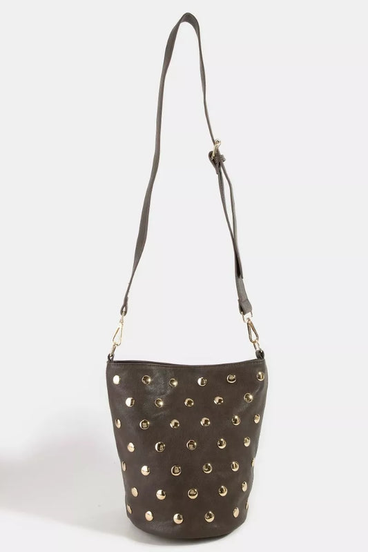 Fame Studded Leather Bucket Bag c17310df0eb64349bbe033679291354d-Max-Origin