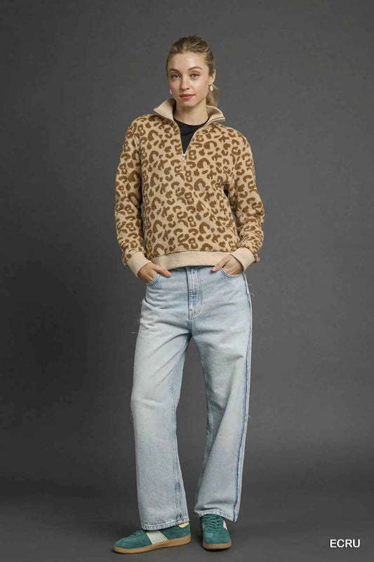Leopard Print Quarter-Zip Sweatshirt c184dc08-296e-461e-aa06-472761f6e826-Max-Origin