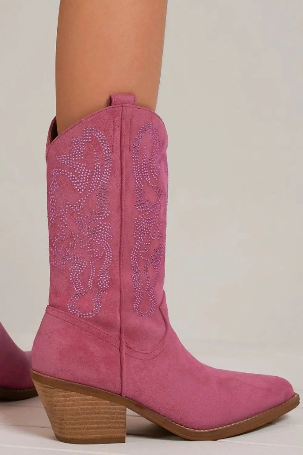 Beast Fashion Rhinestone Detail Point Toe Boots c189b138-8ef6-4182-9027-477bed42b1a0-Max