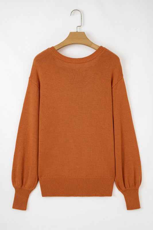 Abigail Trim Drop Shoulder Sweater Gold Flame c1adc05e-8b12-4a7d-a242-0c851fff62c8