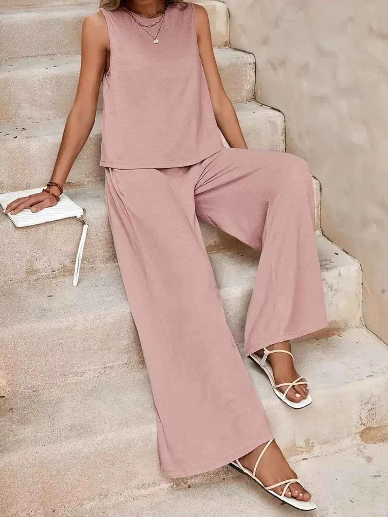 Sleeveless Top and Wide Leg Pants Set c1b82645-528c-4762-ba92-4ef78418094a-Max-Origin