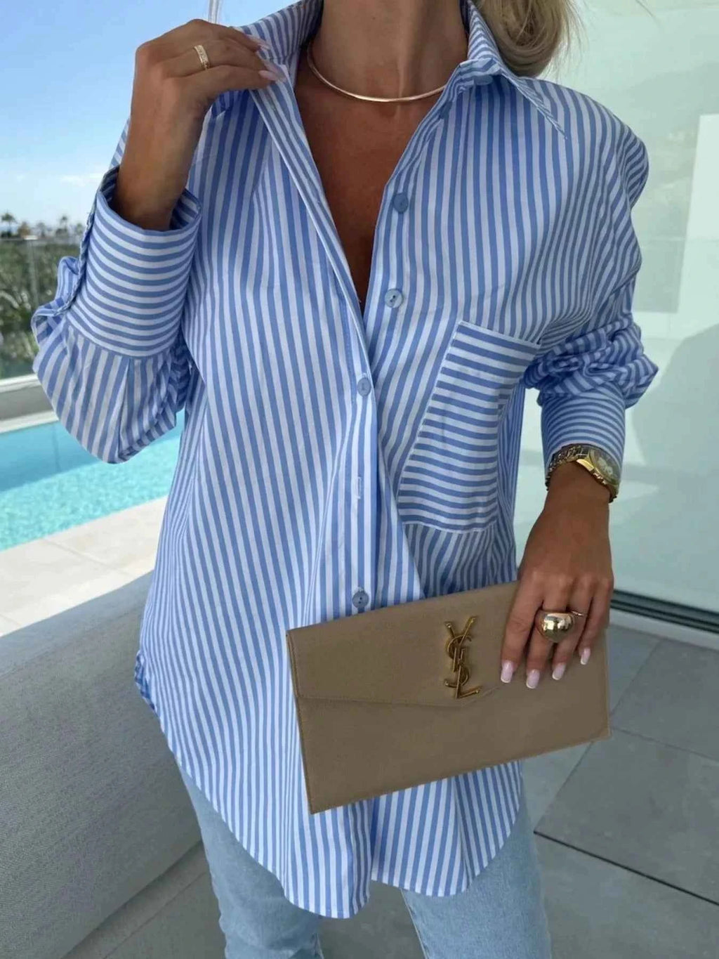 Striped Oversized Button-Down Shirt c1bbc6a7-23a6-44cd-9e7a-a40ddd7564f4-Max-Origin
