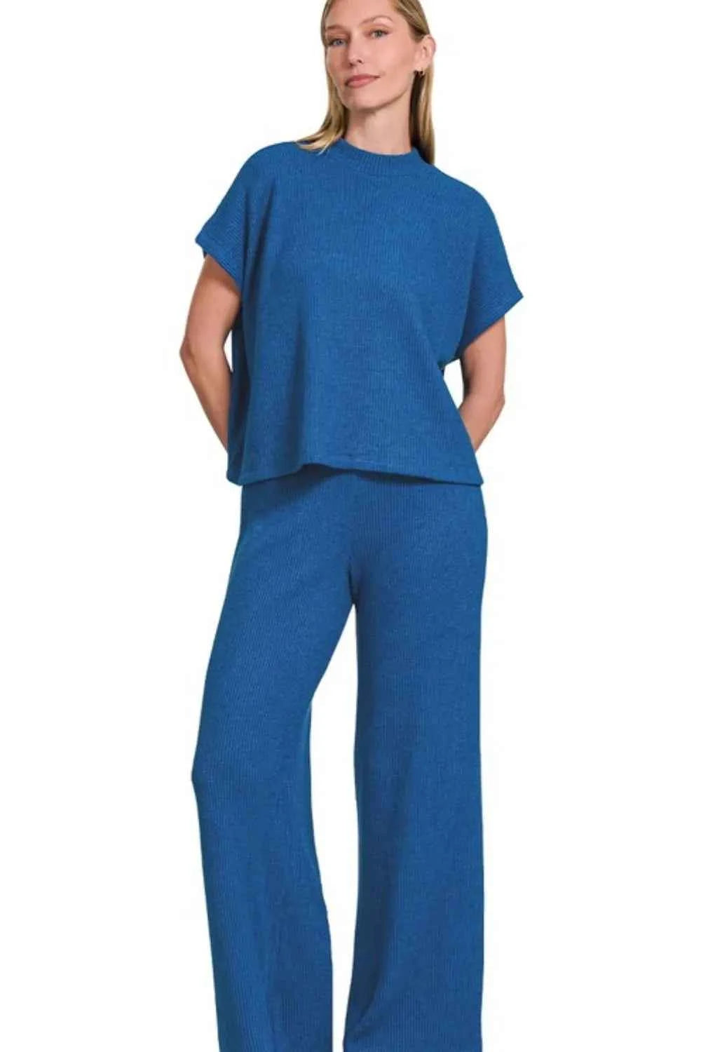 Zenana Rolled Sleeve Top and Pants Sweater Set c1ca7867-3fdd-4d32-a826-e4726f3a4b1d-Max-Origin