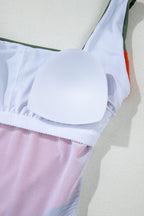 Color Block Padded Square Neck One Piece Swimsuit c1d585ae-4c11-4958-9c7b-db37c1b7a252-Max-Origin